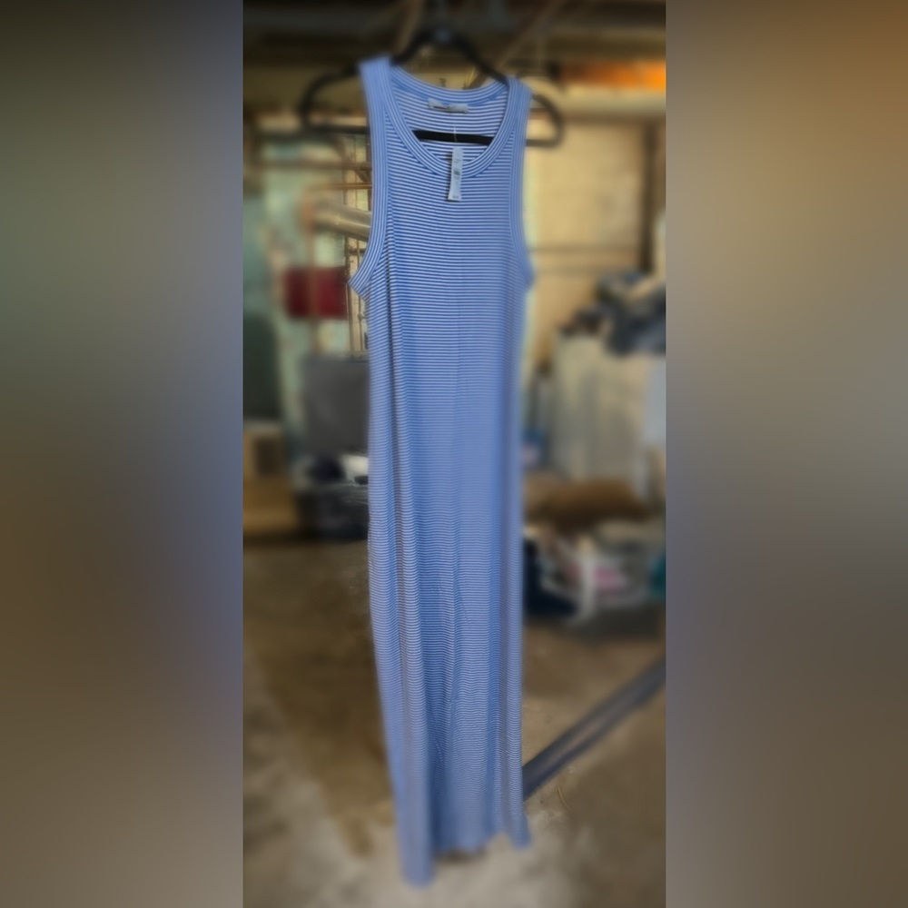 LOFT Striped Maxi Dress